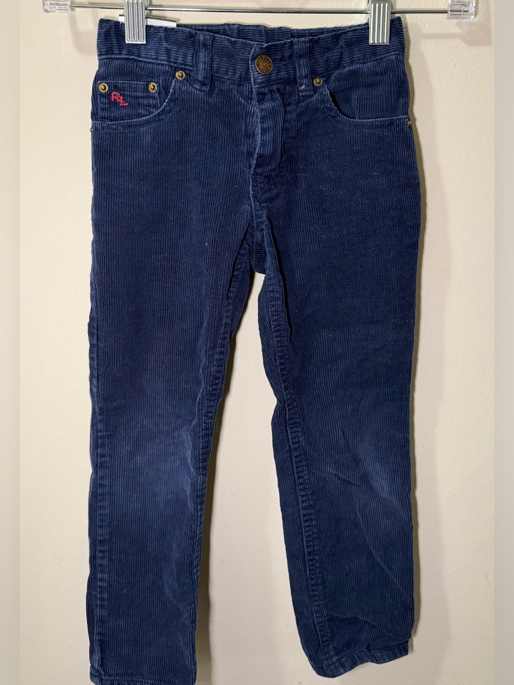 Ralph Lauren Navy Corduroy Pants with adjustable waist